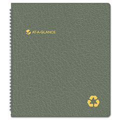 Recycled Monthly Planner, 13-Mth,Jan-Jan, 9"x11", BK