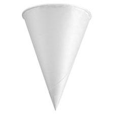 Paper Cone Cold Cups,4oz,Rolled Rim,5000/CT,White