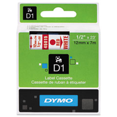 DYMO D1 Electronic Tape, 1/2"x23' Size, Blue/White