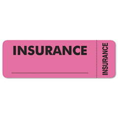 Insurance Labels, 3"x1", 250/RL, FL Pink
