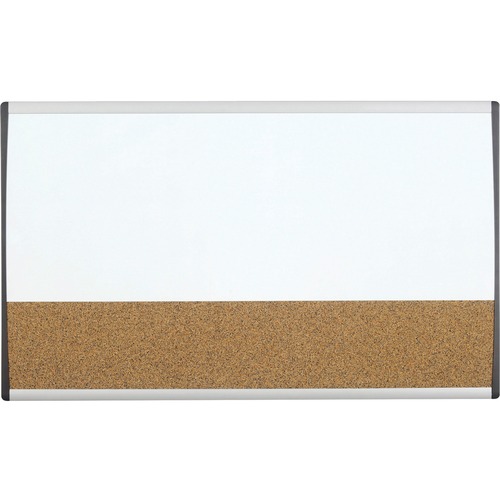 Magnetic Dry-Erase Combo Board,f/ Cubicle, 30"x18",SR Frame