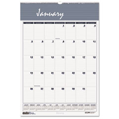 Wall Calendar,Wirebound,12 Months,Jan-Dec,22"X31-1/4",BE/GY