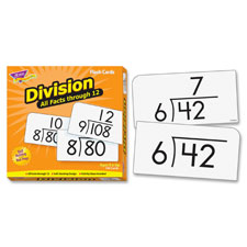 Flash Card, Division, 6"Wx3"H, 156 CD/BX, MI
