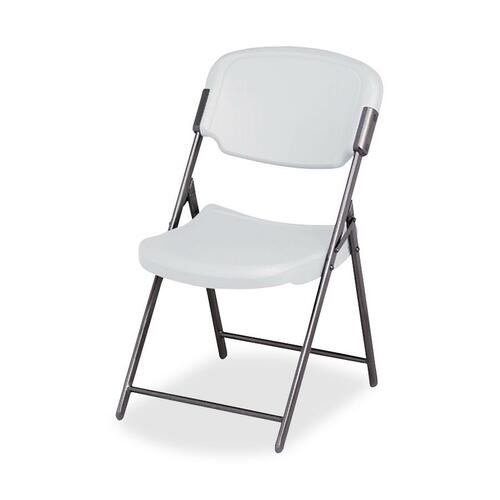 Folding Chair, Steel Frame, 18-3/4"x5-1/4"x44-1/2", Platinum