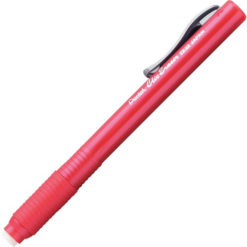Clic Retractable Eraser, Refillable, Red Barrel