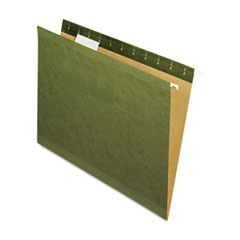 Hanging Folder, Letter, 1/5 Tab Cut, 25/BX, Green
