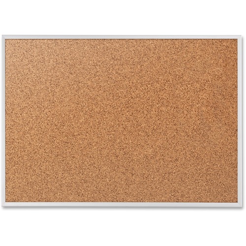 Cork Board, 3/4" Frame Face, 2'x1-1/2', Aluminum Frame