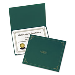 Certificate Holder, 11"x8-1/2", 5/PK, Hunter Green