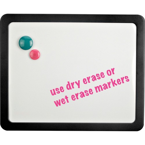 Magnetic Dry-Erase Board, 1"x15-7/8"x12-7/8", Black