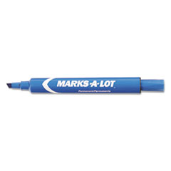 Large Permanent Ink Markers, Chisel Point, Blue Ink
