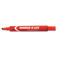Large Permanent Ink Markers, Chisel Point, Red Ink