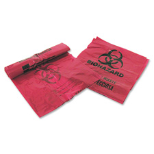 Infectious Waste Bags,1 Gallon,11"x14",200 Bags/BX,Red