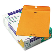 Gummed Clasp Envelope, 28Lb, 9-1/2"x12-1/2", 100/BX, Kraft