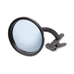 Portable Clip On Mirror, 7" Size, Black