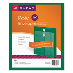 Translucent Envelopes,Top Opening,Letter-Size,5/PK,Green