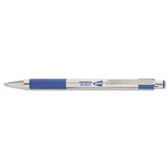 Gel Pen,Retract.,Refillable,.7mm,1/PK,STST Barrel/Blue Ink
