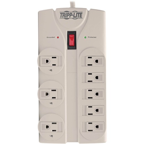 Surge Protector, 8 Outlet, 1440 Joules, 8' Cord, Gray