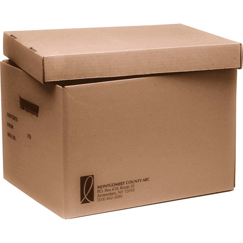 Storage Box With Removable Lid, 34"x29"x9-1/2", Kraft