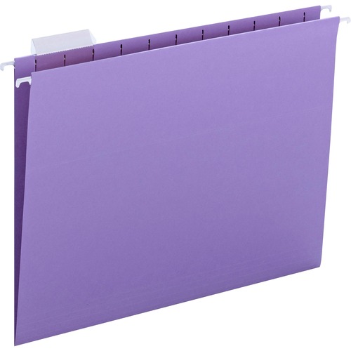 Colored Hanging Folders, 1/5 Tab Cut, Ltr, 25/BX, Lavendar