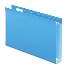 Hanging Folders, w/Box Bottoms, 25/BX, Blue