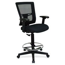Drafting Stool Chair, 27"x25"x48", Black