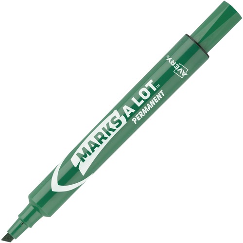 Large Permanent Ink Markers, Chisel Point, Green Ink