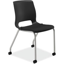 4-Leg Stack Chair, 23"x21"x32-1/4", Onyx/Black
