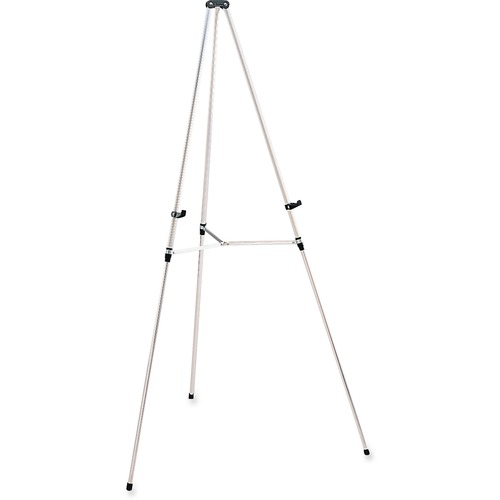 Tripod Easel, Adjustable From 35" To 64", Aluminum/Silver