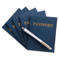 Students Passport Book, 4-1/4"x5-1/2", 12/PK, Navy