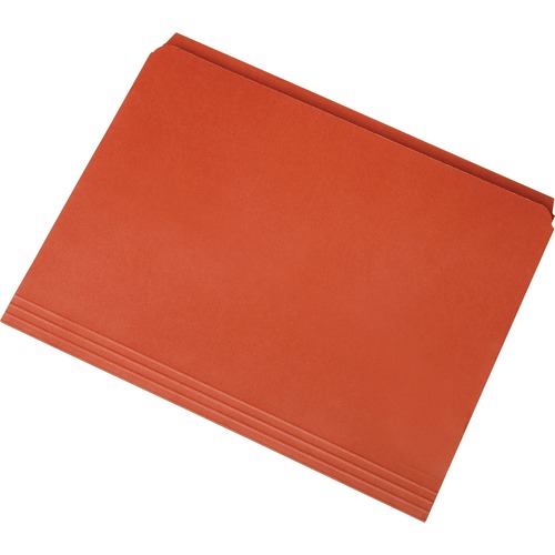File Folder, Straight Cut, 11pt., Letter, 100/BX, Orange