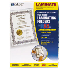 Laminating Quick Covers, 8-1/2"x11", 25/BX, Clear