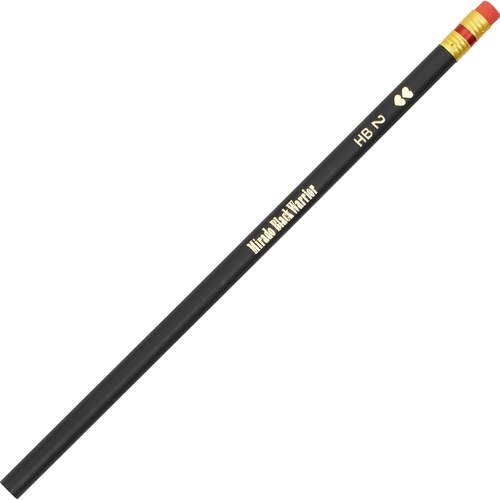 Black Warrior Pencil, With Eraser,No 2 Soft Lead, Black
