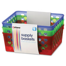 Supply Baskets, 5"x6", 3/PK, Ast