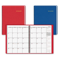 Monthly Planner,12 Mths Jan-Dec,2PPM,6-7/8"x8-3/4",Blue