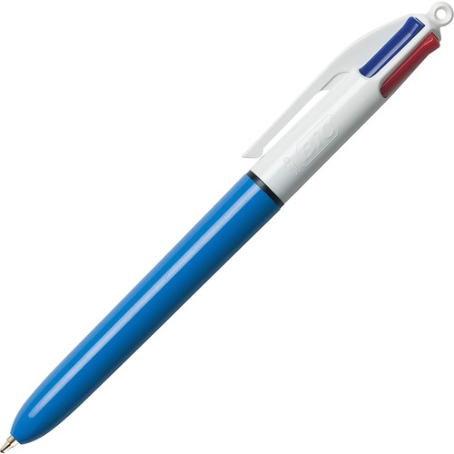 4-Color Ink Ballpoint Pen, Medium Pt, BE/WE Barrel/AST Ink
