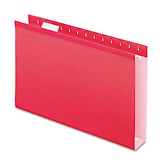 Hanging Folders, w/Box Bottoms, 25/BX, Red