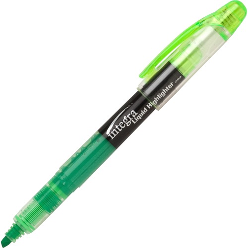 Liquid Ink Highlighter,Chisel Tip, 12/PK, Fluorescent GN