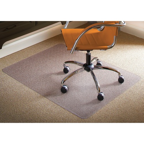 Rectangle Chairmat, 46"x60", Low Pile Carpet, Clear/Vinyl