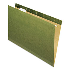 Hanging Folders Without Tabs, Legal, 25/BX, Standard Green