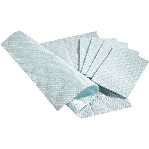 Pro Towels, Two-Ply, Poly-Backed, 13"x18", 500/BX, Blue