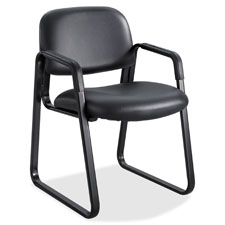 Sled Base Guest Chairs, 22-1/2"x24"x32-1/2", Vinyl, Black