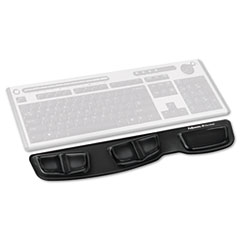Keyboard Palm Support,Gel,18-1/4"x3-3/4"x5/8",Black