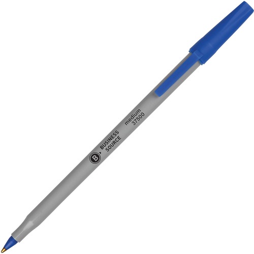 Ballpoint Stick Pens, Med Pt, 60/BX, Blue