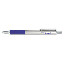 Ballpoint Pen,Retract,.7mm,Blue Ink,Stainless Steel