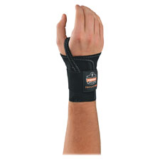 Single Strap Wrist Support, LXL, Black