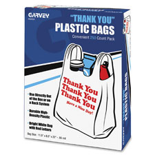 Thank You Plastic Bags, 5 Mil, 11"x22", 250/BX, White