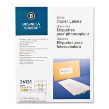 Mailing Labels, 1"x2-3/4", 3300/PK, White