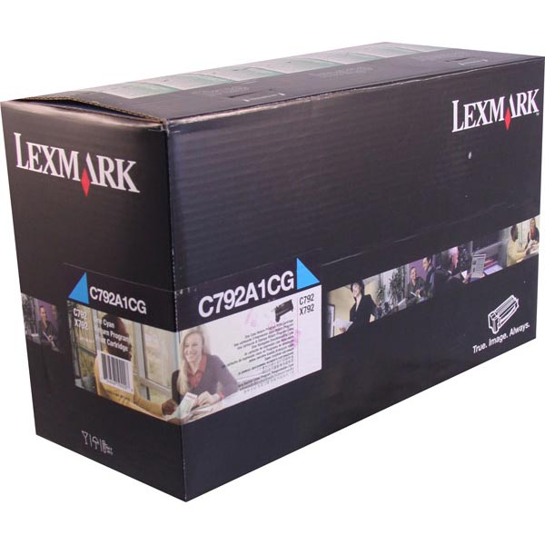Genuine OEM Lexmark C792A1CG Cyan Return Program Toner Cartridge
