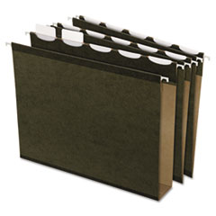 Box Bottom Hanging Folders,w/Ready Tabs,Ltr,20/BX,Std Green