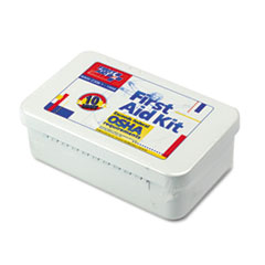 10 Unit ASNI First Aid Kit, 64 Piece, White